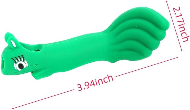 Conboxus Violin/Viola Bow Holder Violin Bow Grip For Beginner Violin Holder Teaching Aid Accessory Soft protect finger Cute squirrel-shaped Bright Colors (green) - Image 2